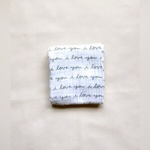 Cloud Island “I Love You” Script Swaddle VGUC